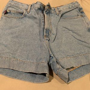 High Waisted Vintage Jean Shorts Light Wash Bongo